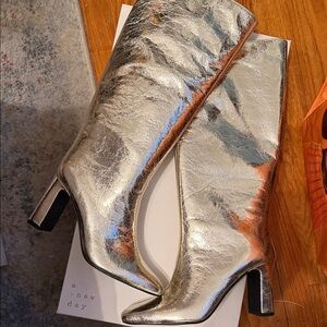 A New Day Metallic Gold  Heeled Boots
